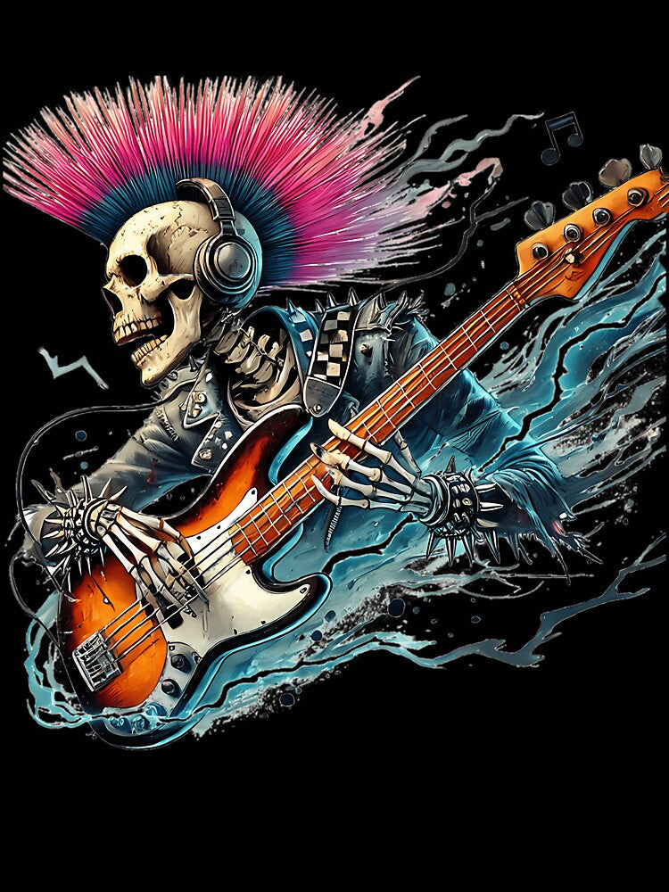 Band Rock Punk Skeleton Band Rock by ChristopheNoel1 T-Shirts, Hoodie, Sweatshirt | BlankRebels.com (Image 3)
