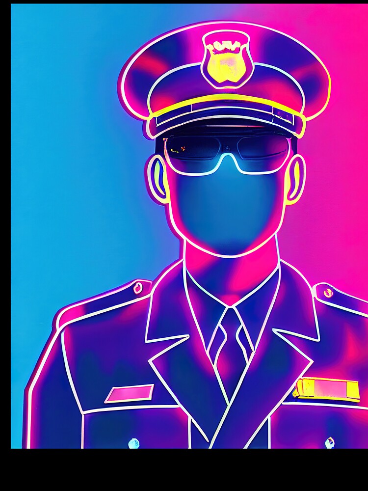 Police officer vaporwave by ComicsFactory T-Shirts, Hoodie, Sweatshirt | BlankRebels.com (Image 3)