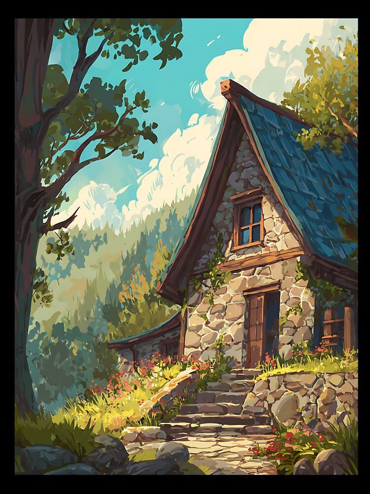 Serene Cottagecore Retreat Art by bapupa T-Shirts, Hoodie, Sweatshirt | BlankRebels.com (Image 3)