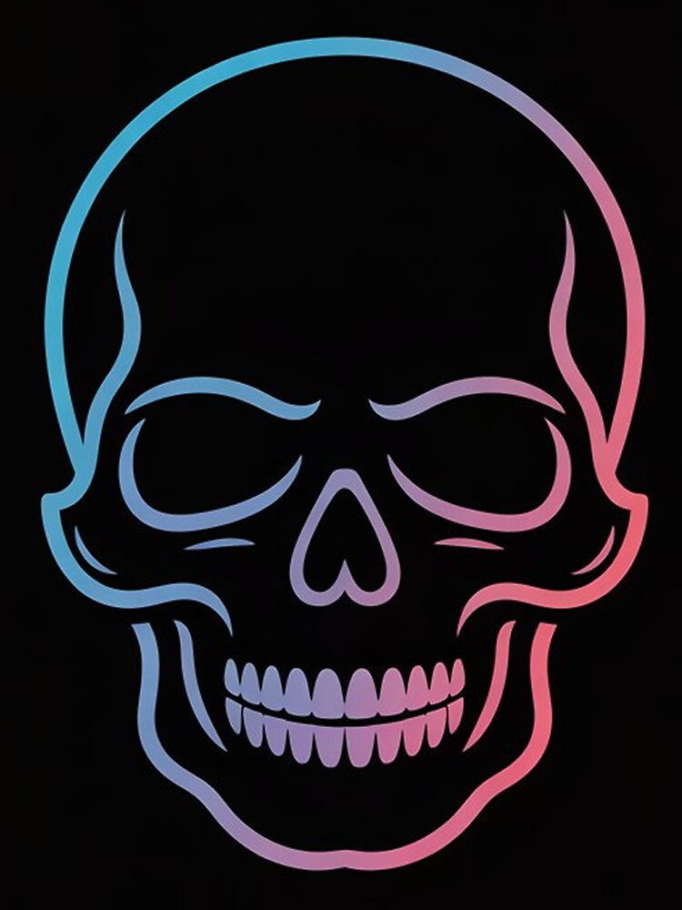Future Ghost – Neon Skull Streetwear Hoodie / Cyberpunk Oversized T-Shirt by aurenvision Sweatshirt (Image 3)