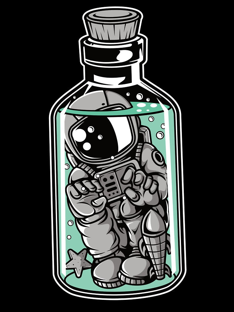 Astronaut in Bottle - Funny Outer Space Lovers by Desteroids T-Shirts, Hoodie, Sweatshirt | BlankRebels.com (Image 3)