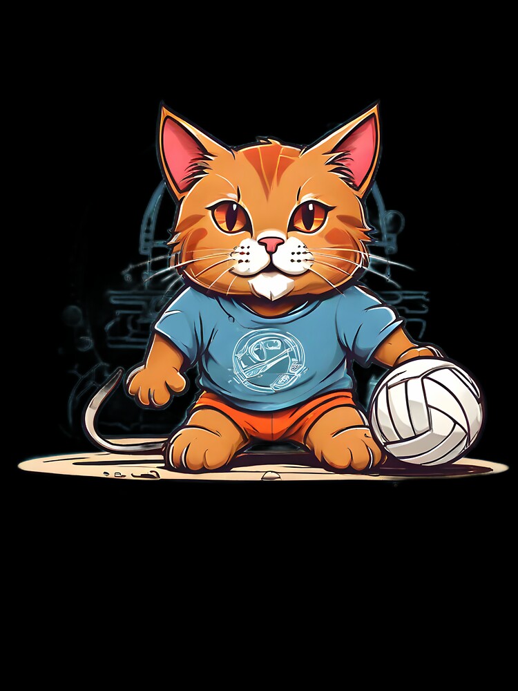 cat playing volleyball by Karaz's Animal Kingdom