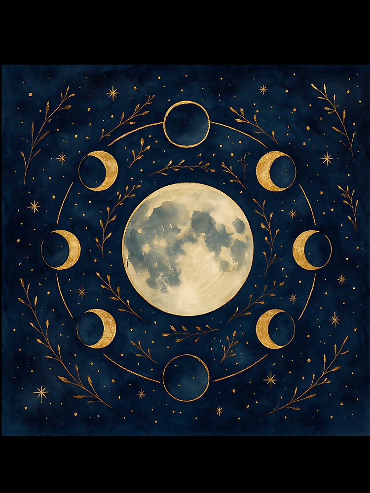 Mystic Moon Phase Cycle – Celestial Lunar Art by qfvnisfenj3 T-Shirts, Hoodie, Sweatshirt | BlankRebels.com (Image 3)