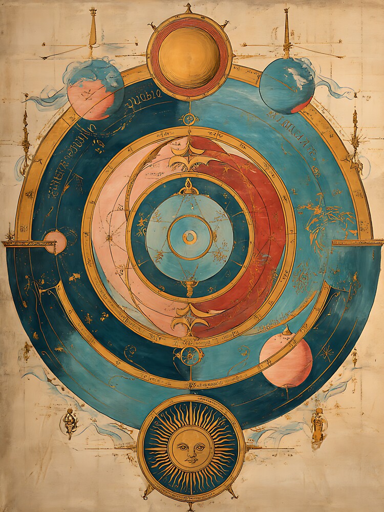 Dark Academia Aesthetic: Scholarly Antique Astronomical Diagram by bapupa T-Shirts, Hoodie, Sweatshirt (Image 3)
