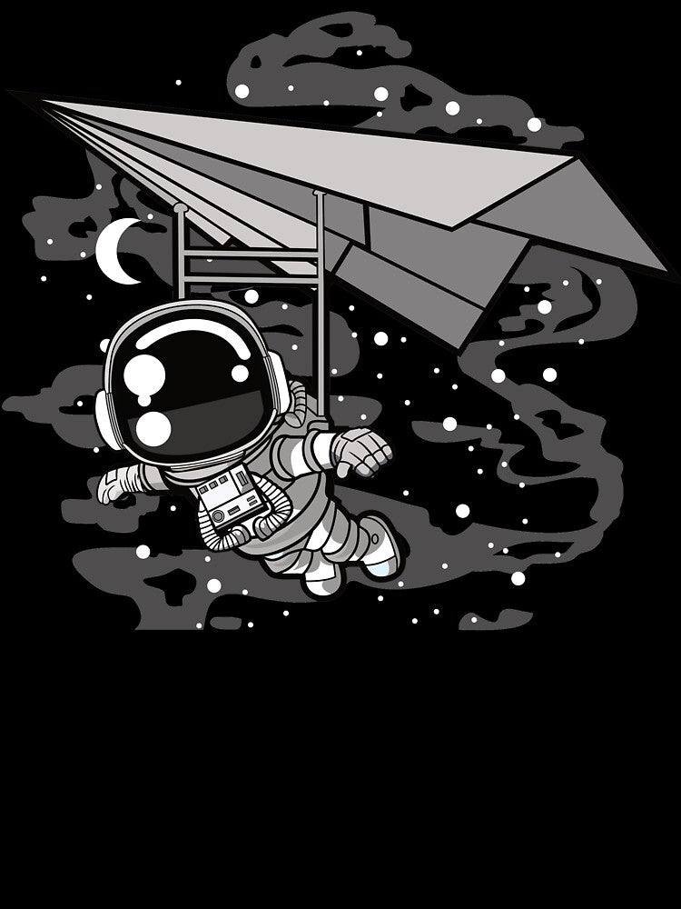 Astronaut Hang Gliding - Funny Outer Space Lovers by Desteroids T-Shirts, Hoodie, Sweatshirt | BlankRebels.com (Image 3)