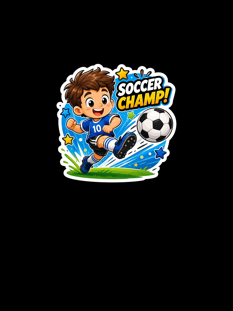 Soccer Champ Cartoon Sticker Art by tommytvkids