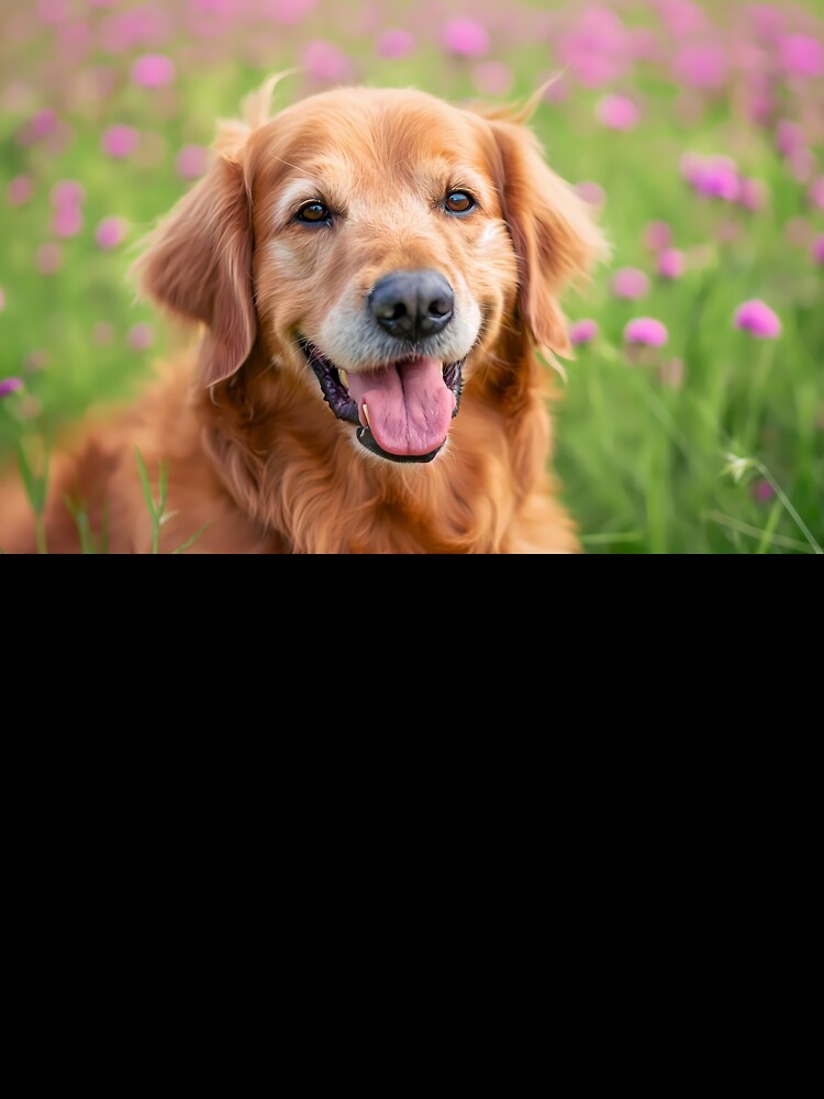 Golden retriever pet dog photography, smile on his face, portrait by PictureUp T-Shirts, Hoodie, Sweatshirt (Image 3)