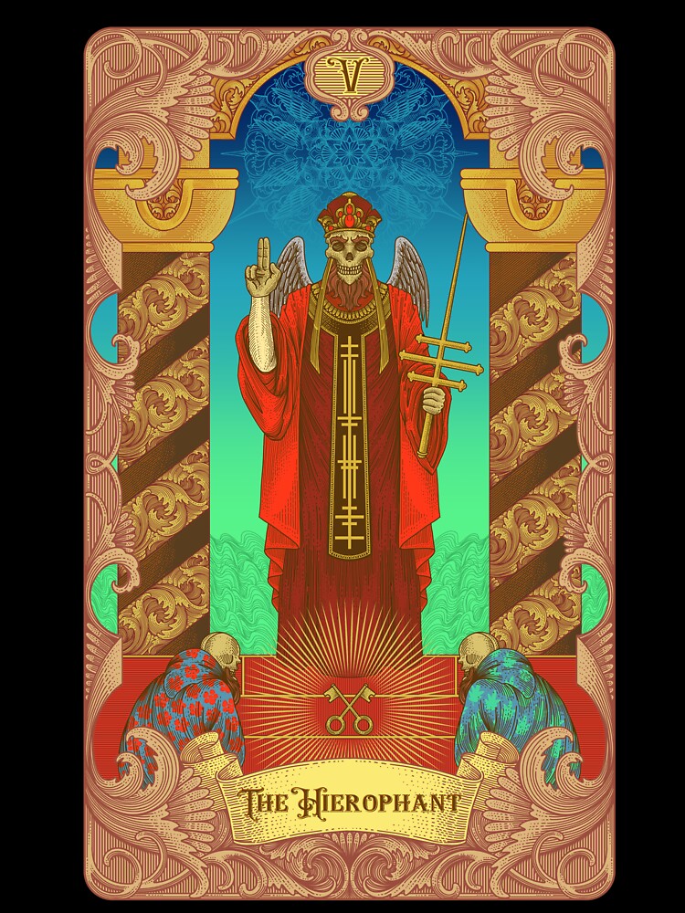 The Hierophant Tarot Illustration by WOLForDEER T-Shirts, Hoodie, Sweatshirt | BlankRebels.com (Image 3)