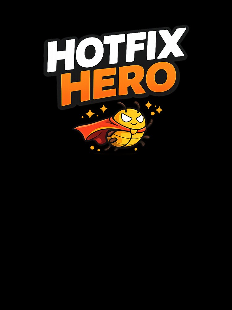 Hotfix Hero – Funny Developer Bug Superhero Coding Design by Vasil Dimitrov T-Shirts, Hoodie, Sweatshirt (Image 3)