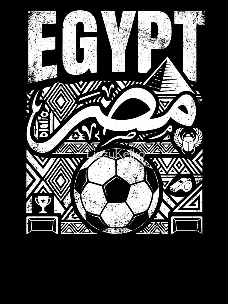 Egypt Soccer Egyptian Football Mandala Art With Pyramid And Scarab by LizzyKeiko