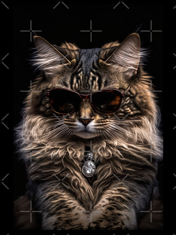 Cool cat portrait wearing sunglasses by KoolArtDistrict