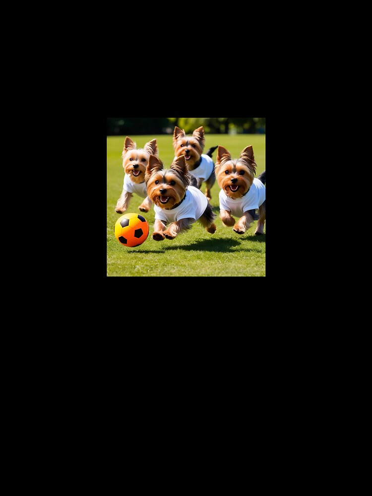 Yorkshire Terriers love football too! Soccer and Dog Lovers - Tottenham Hotspur, Fulham - Any dog, any colour by Humour House Designs
