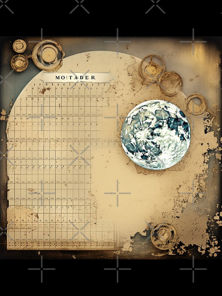 Timeless Moon Phase Atlas - Retro Astronomy Calendar by Silver Medal T-Shirts, Hoodie, Sweatshirt | BlankRebels.com (Image 3)