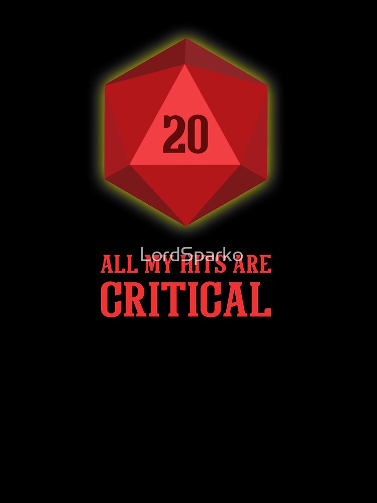 All My Hits Are Critical - Red by LordSparko T-Shirts, Hoodie, Sweatshirt | BlankRebels.com (Image 3)