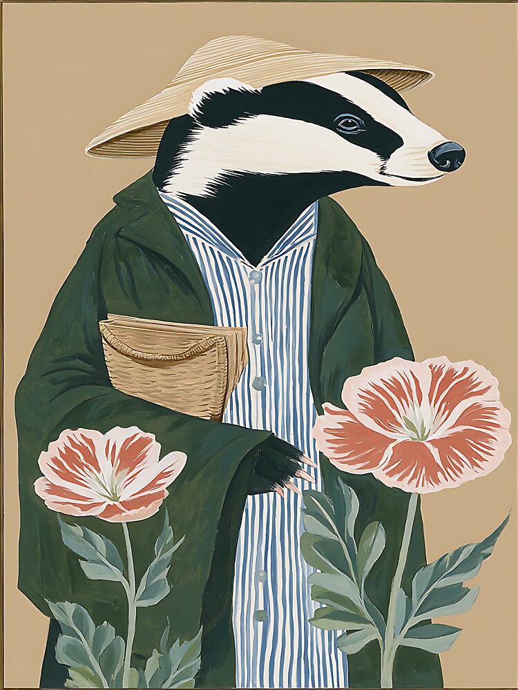 The Cozy Cottagecore Badger by bapupa T-Shirts, Hoodie, Sweatshirt | BlankRebels.com (Image 3)