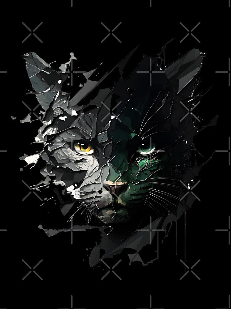 Abstract black cat, japanese aesthetic by LorandQuest T-Shirts, Hoodie, Sweatshirt | BlankRebels.com (Image 3)