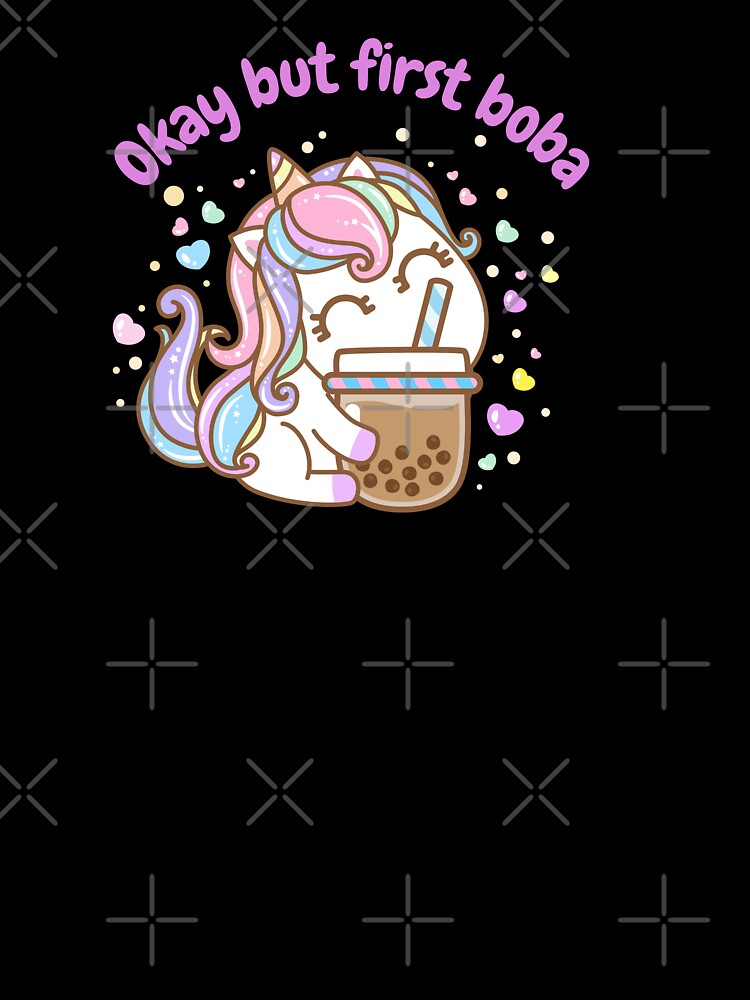 Okay but first boba tea lover Unicorn by Artistusha T-Shirts, Hoodie, Sweatshirt | BlankRebels.com (Image 3)