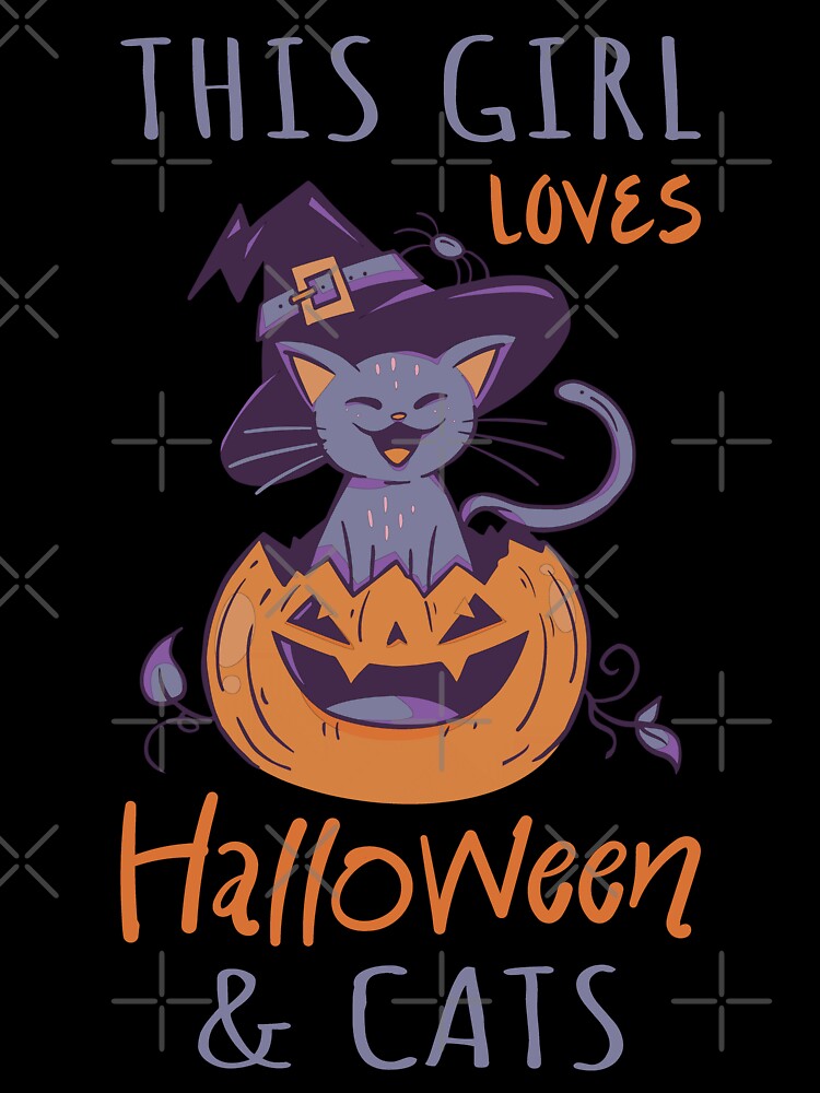 This Girl Loves Halloween And Cats III by Lemon Pepper T-Shirts, Hoodie, Sweatshirt | BlankRebels.com (Image 3)