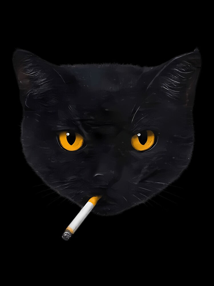 Smoking Cat Vintage Black Cat Retro 90S Meme by KyleBradtke T-Shirts, Hoodie, Sweatshirt | BlankRebels.com (Image 3)