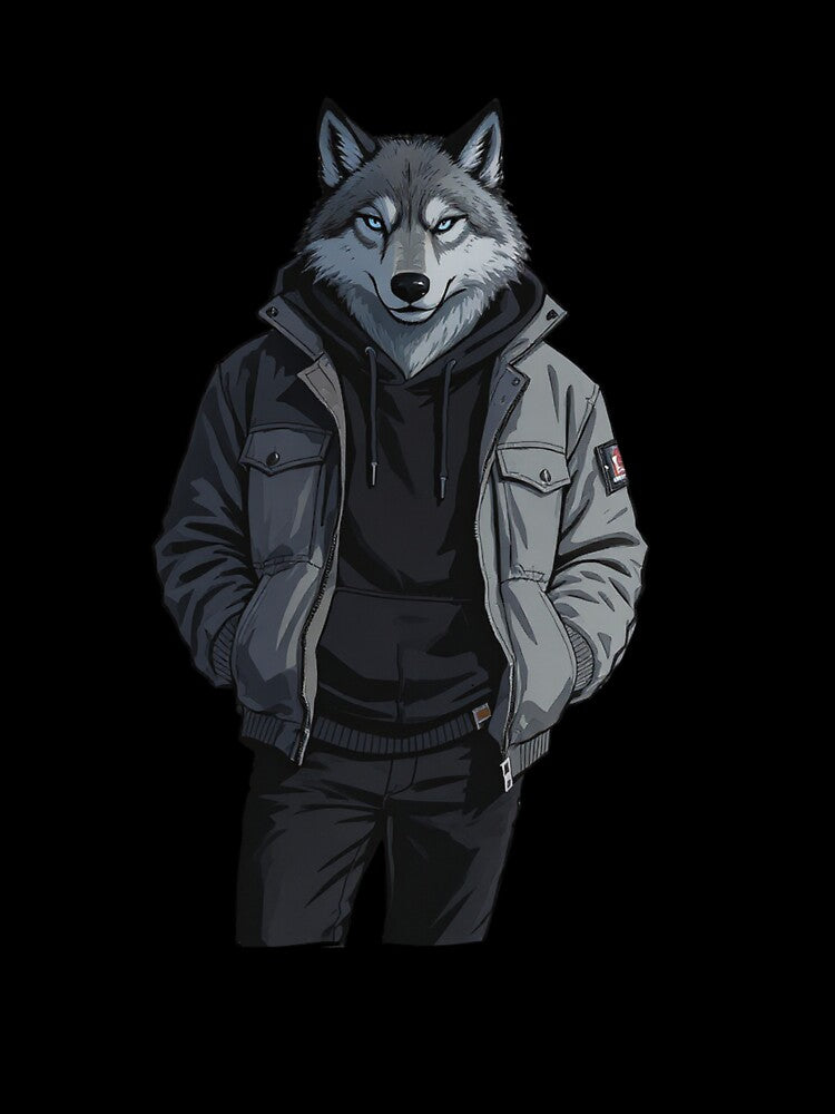 Cool Street Wolf | Urban Hoodie Wolf Calm Lifestyle Design by ColorSplash123 T-Shirts, Sweatshirt | BlankRebels.com (Image 3)