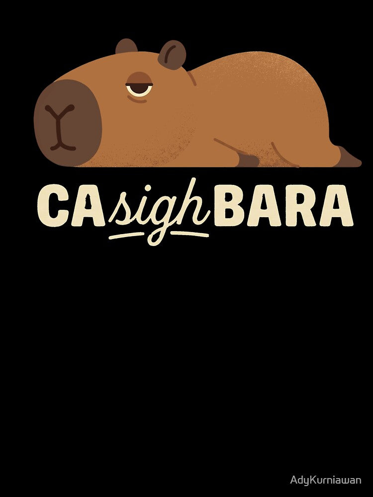 CAsighBARA Funny Capybara Relatable Sigh Mood Meme by AdyKurniawan T-Shirts, Hoodie, Sweatshirt | BlankRebels.com (Image 3)