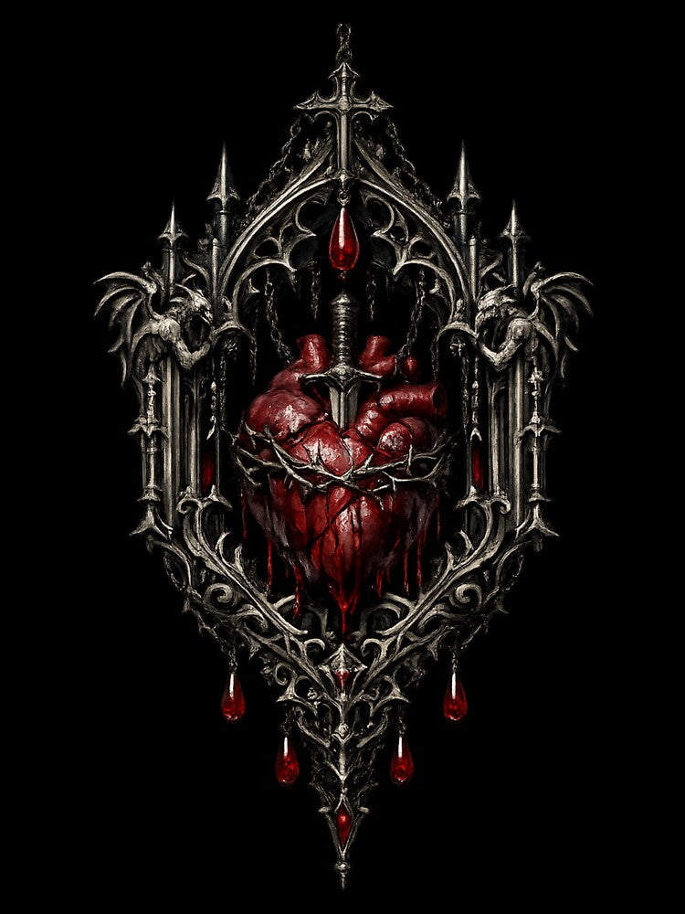 Gothic Heart Reliquary of Blood and Iron by Mouraludia T-Shirts, Hoodie, Sweatshirt | BlankRebels.com (Image 3)
