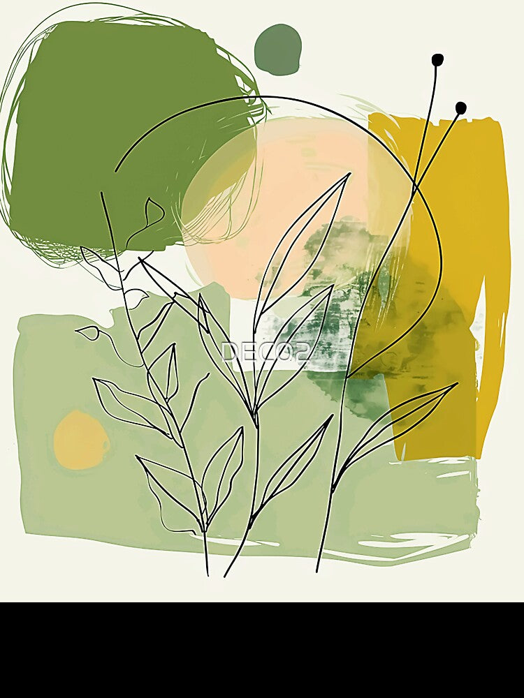 Boho-Style Green And Soft Yellow Hues Abstract by DEC02 T-Shirts, Hoodie, Sweatshirt | BlankRebels.com (Image 3)