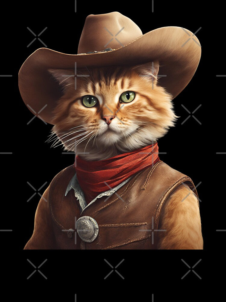 Cowboy Cat with Cowboy Hat by FarmOfCuties T-Shirts, Hoodie, Sweatshirt | BlankRebels.com (Image 3)