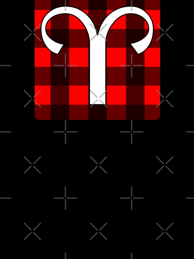 Aries Zodiac Horoscope Buffalo Plaid Square Monogram by Bumblefuzzies T-Shirts, Hoodie, Sweatshirt (Image 3)