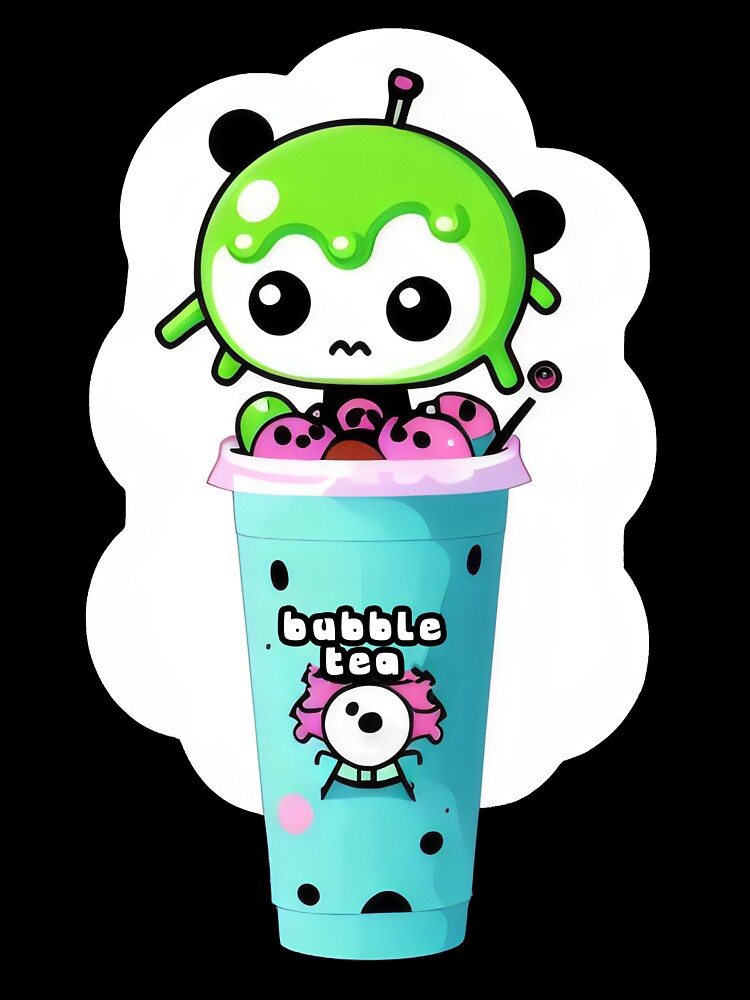 Bubble Tea – Cute Matcha Boba Art Print by Prime-Studio T-Shirts, Hoodie, Sweatshirt | BlankRebels.com (Image 3)