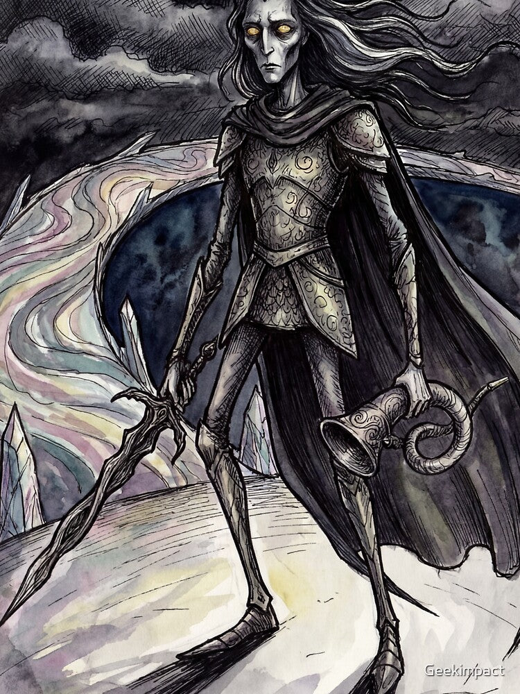 Heimdall Bifrost Sentinel Ancient Norse God Gothic style illustration by Vintage Designs + T-Shirts, Hoodie,... (Image 3)