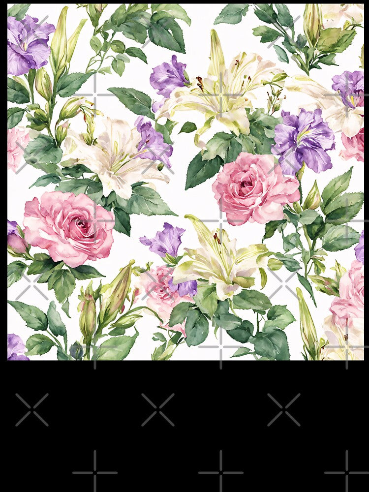 Vintage Watercolor Botanical Floral Pattern by SeamPix T-Shirts, Hoodie, Sweatshirt | BlankRebels.com (Image 3)