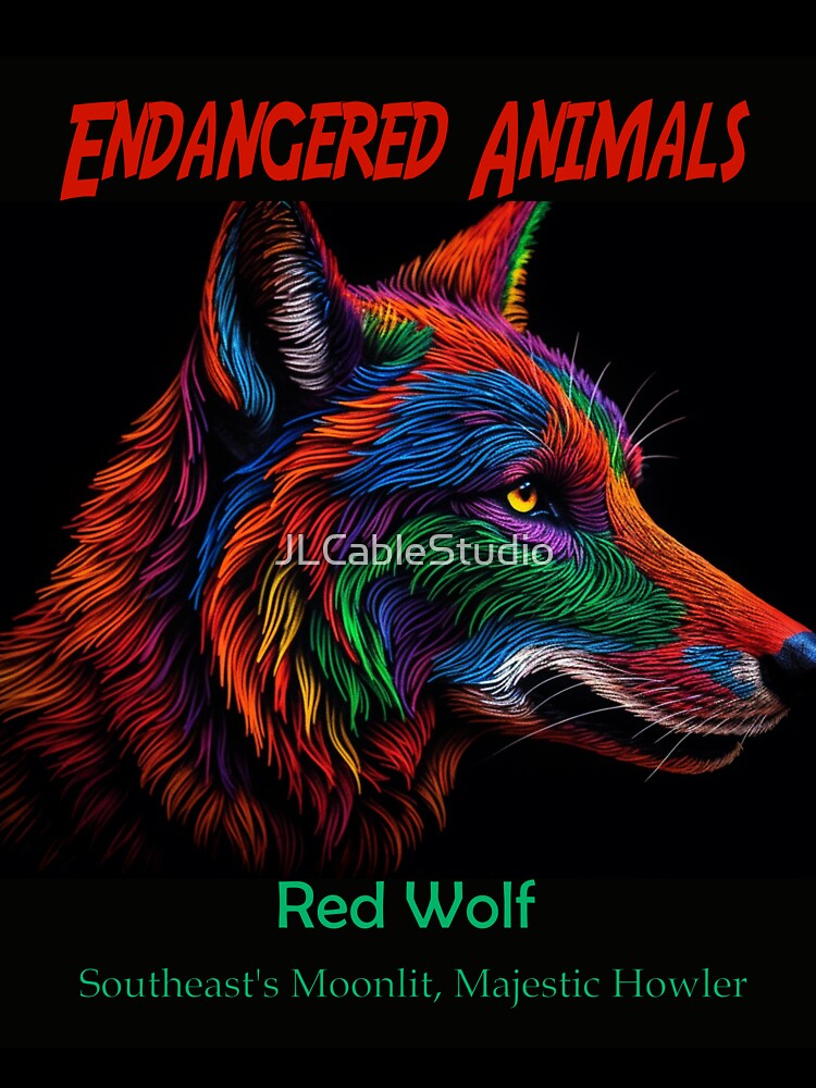 Red Wolf: Southeast's Moonlit, Majestic Howler by JLCableStudio T-Shirts, Hoodie, Sweatshirt | BlankRebels.com (Image 3)