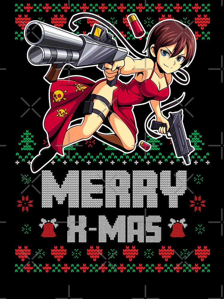 Christmas Resident Evil Ada Classic Retro Xmas Gaming Art by Back2Collage