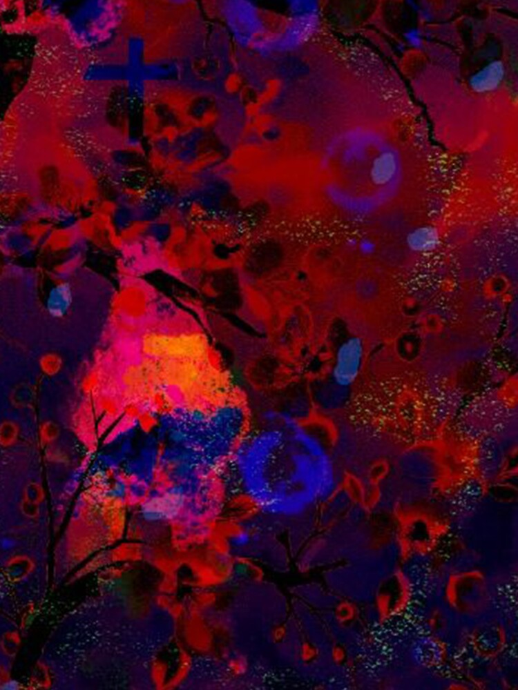 Abstract botanical in burning red by BatNature T-Shirts, Hoodie, Sweatshirt | BlankRebels.com (Image 3)