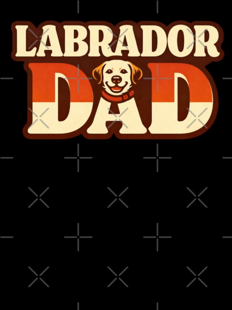 Labrador Dad – Retro Typography Dog Dad Design by PawPrintCustom T-Shirts, Hoodie, Sweatshirt | BlankRebels.com (Image 3)