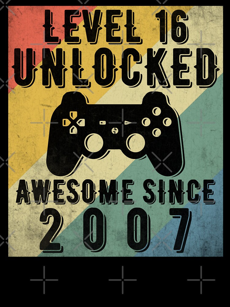 Level 16 Unlocked Video Gamer 16 Year Old 16th Birthday Boy by Teeloony T-Shirts, Hoodie, Sweatshirt (Image 3)