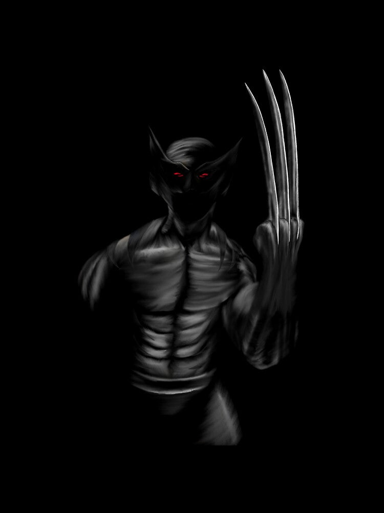 Monochrome Aggression (Wolverine) - No background by TheArtOfChaz T-Shirts, Hoodie, Sweatshirt | BlankRebels.com (Image 3)