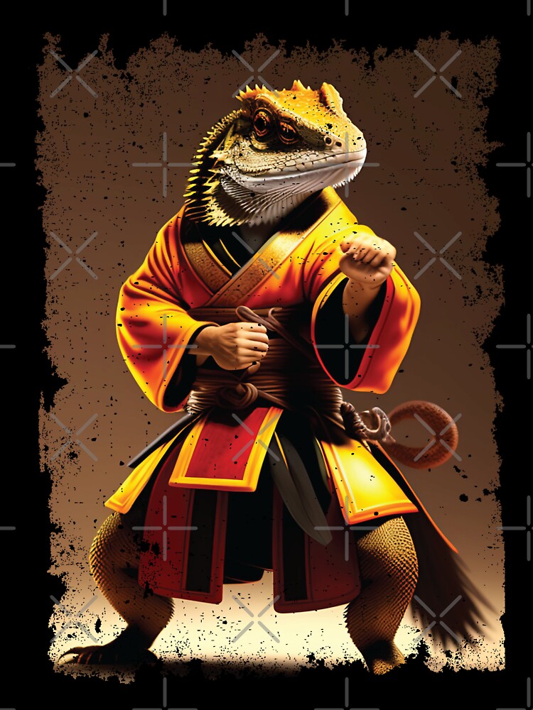 Bearded dragons doing Karate Funny lizard by Trendy Valley T-Shirts, Hoodie, Sweatshirt | BlankRebels.com (Image 3)