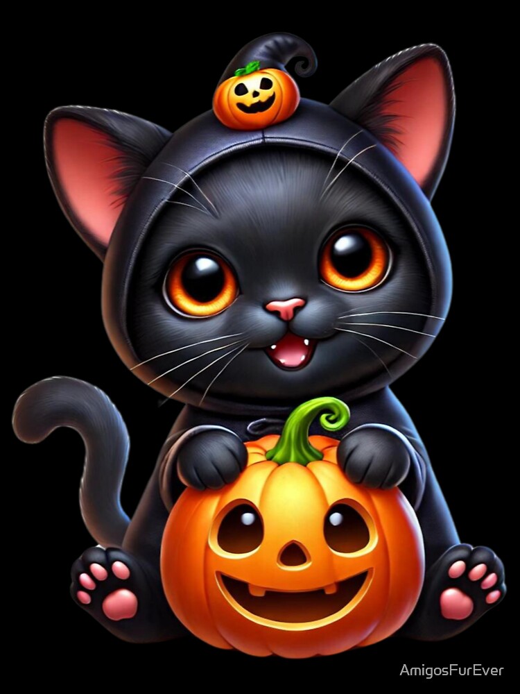 The Mystical Black Cat and His Magic Pumpkin by AmigosFurEver T-Shirts, Hoodie, Sweatshirt | BlankRebels.com (Image 3)