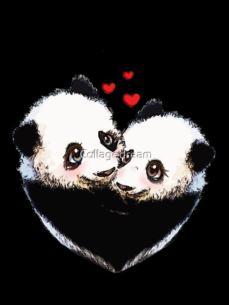 panda and love, sweet heart by Collagedream T-Shirts, Hoodie, Sweatshirt | BlankRebels.com (Image 3)