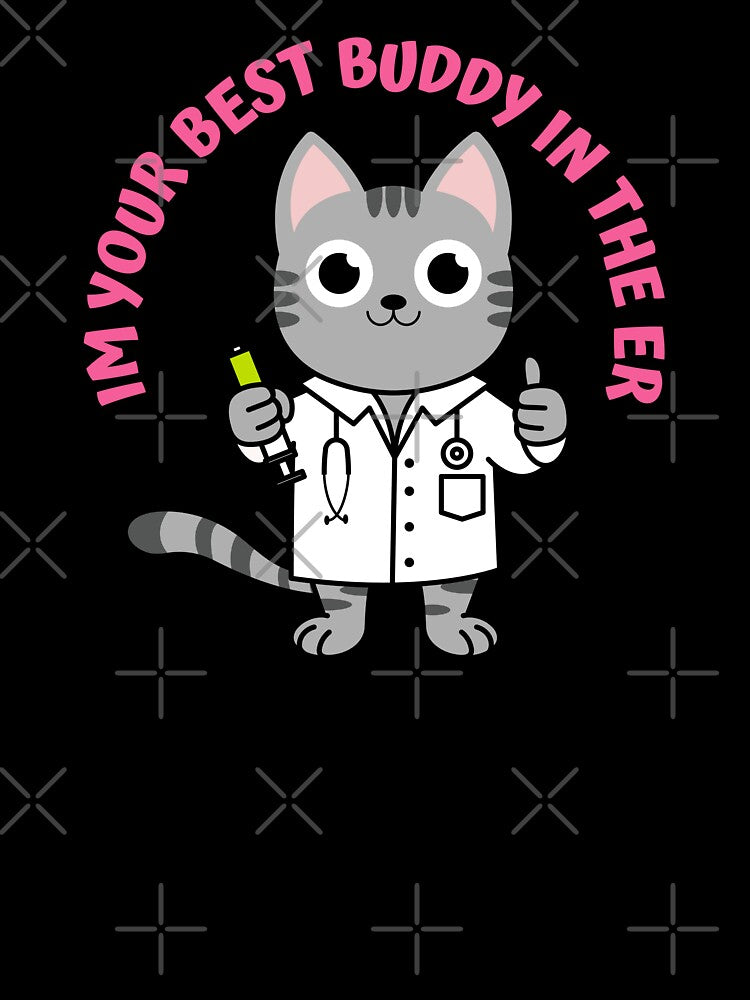 Cat Nurse-Cat lover-Youre best buddy in the ER by medoutfits T-Shirts, Hoodie, Sweatshirt | BlankRebels.com (Image 3)