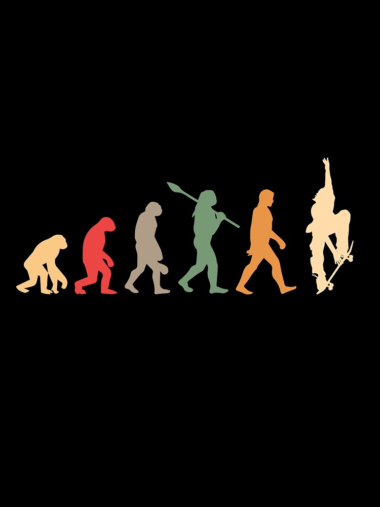 Skateboarding evolution vintage by jentochicken T-Shirts, Hoodie, Sweatshirt | BlankRebels.com (Image 3)