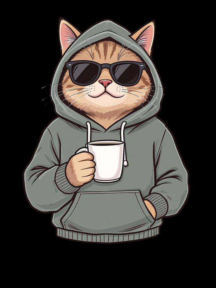 Coffee Break Cat – Relaxed Morning Hoodie Cartoon by ColorSplash123 T-Shirts, Sweatshirt | BlankRebels.com (Image 3)
