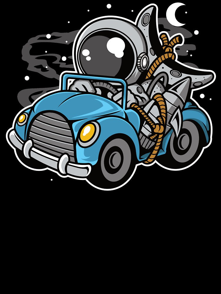 Astronaut Car Journey - Funny Outer Space Lovers by Desteroids T-Shirts, Hoodie, Sweatshirt | BlankRebels.com (Image 3)