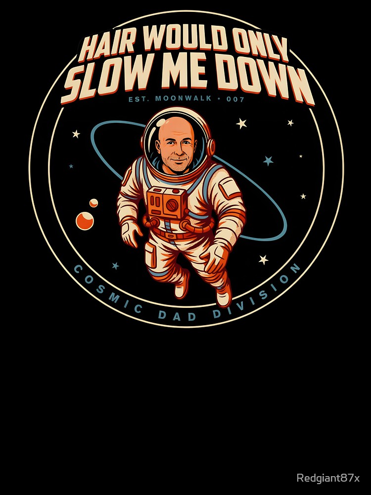 Hair Would Only Slow Me Down Dad Humor Bald Dad Vintage Humor by Redgiant87x