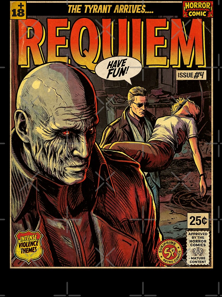 Resident Evil 9 Requiem Retro Vintage Comic Cover Art by Back2Collage