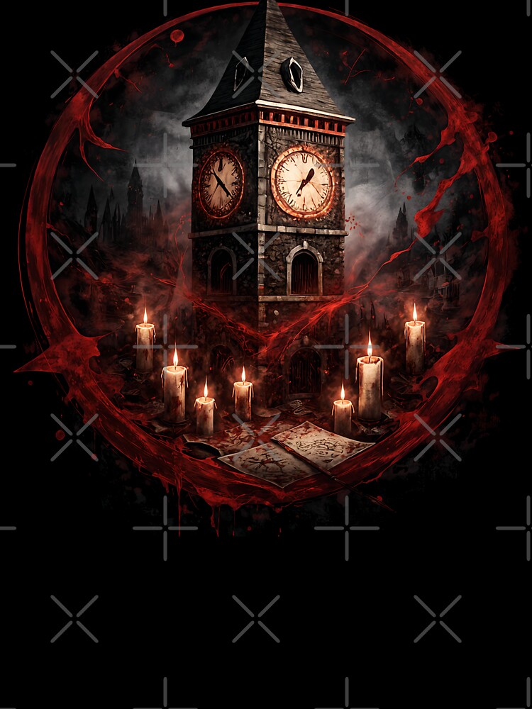 BOTC - A Blood splattered clocktower - The Ritual Hour by creative-cub T-Shirts, Hoodie, Sweatshirt (Image 3)