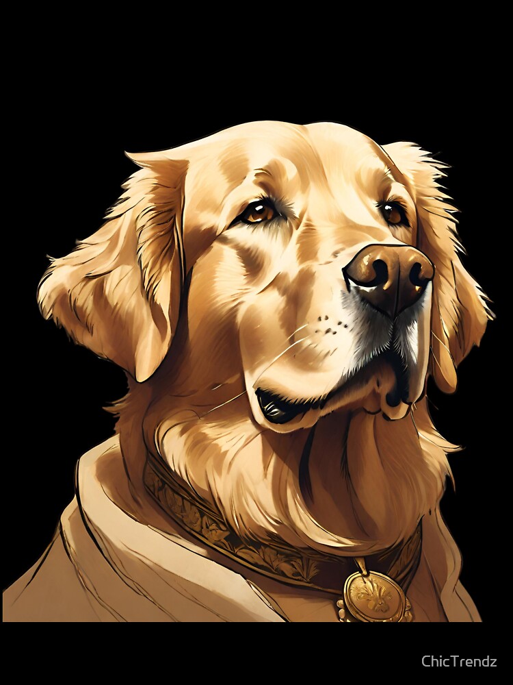 Elegant Golden Retriever Portrait Art by ChicTrendz T-Shirts, Hoodie, Sweatshirt | BlankRebels.com (Image 3)