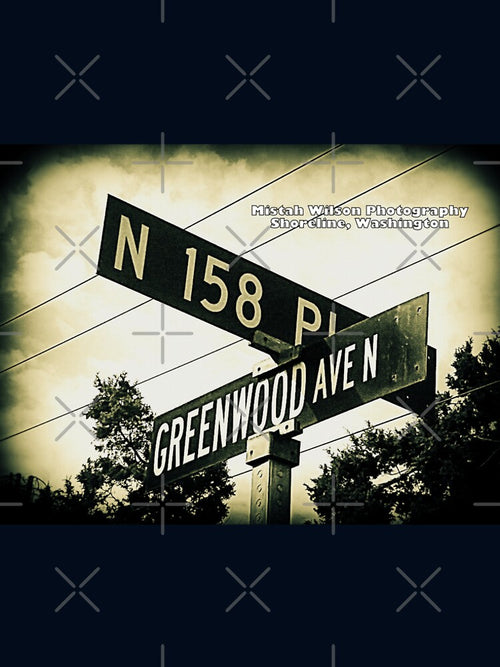 158th Place & Greenwood Avenue1, Shoreline, Washington by Mistah Wilson by The Street Sign Store